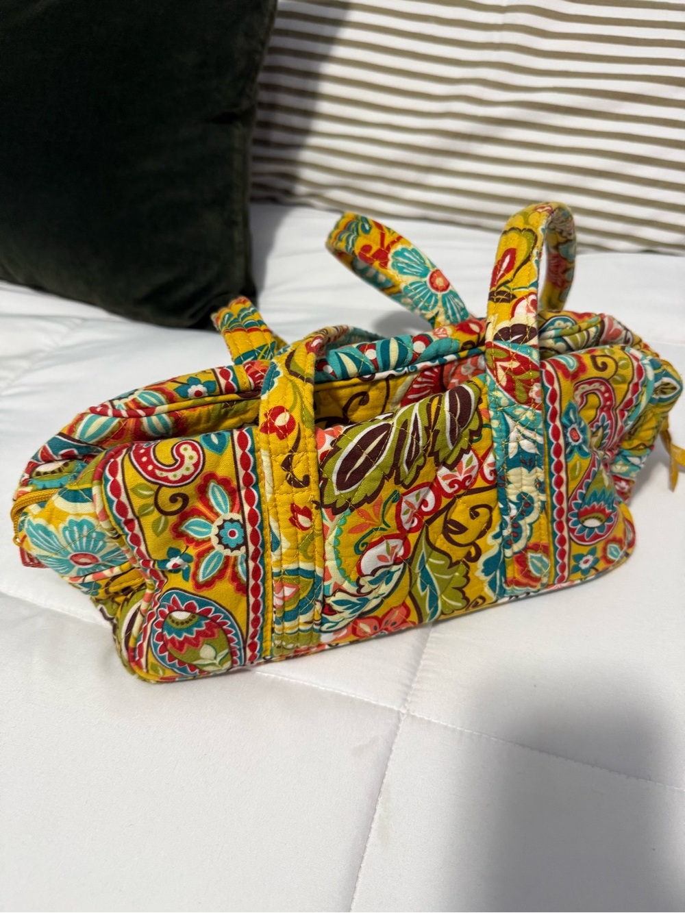 Vera Bradley Yellow Quilted Floral Shoulder Bag